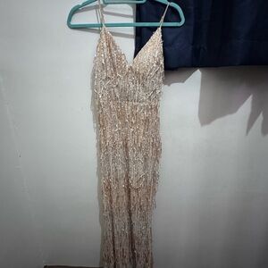 Windsor Cream Sequin Maxi Dress